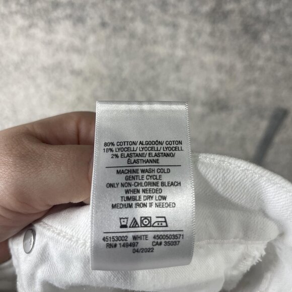 Joe's Jeans Jeans Womens 24 White Skinny Ankle Flawless Raw Hem Stretch A51SKNAU - Picture 8 of 8